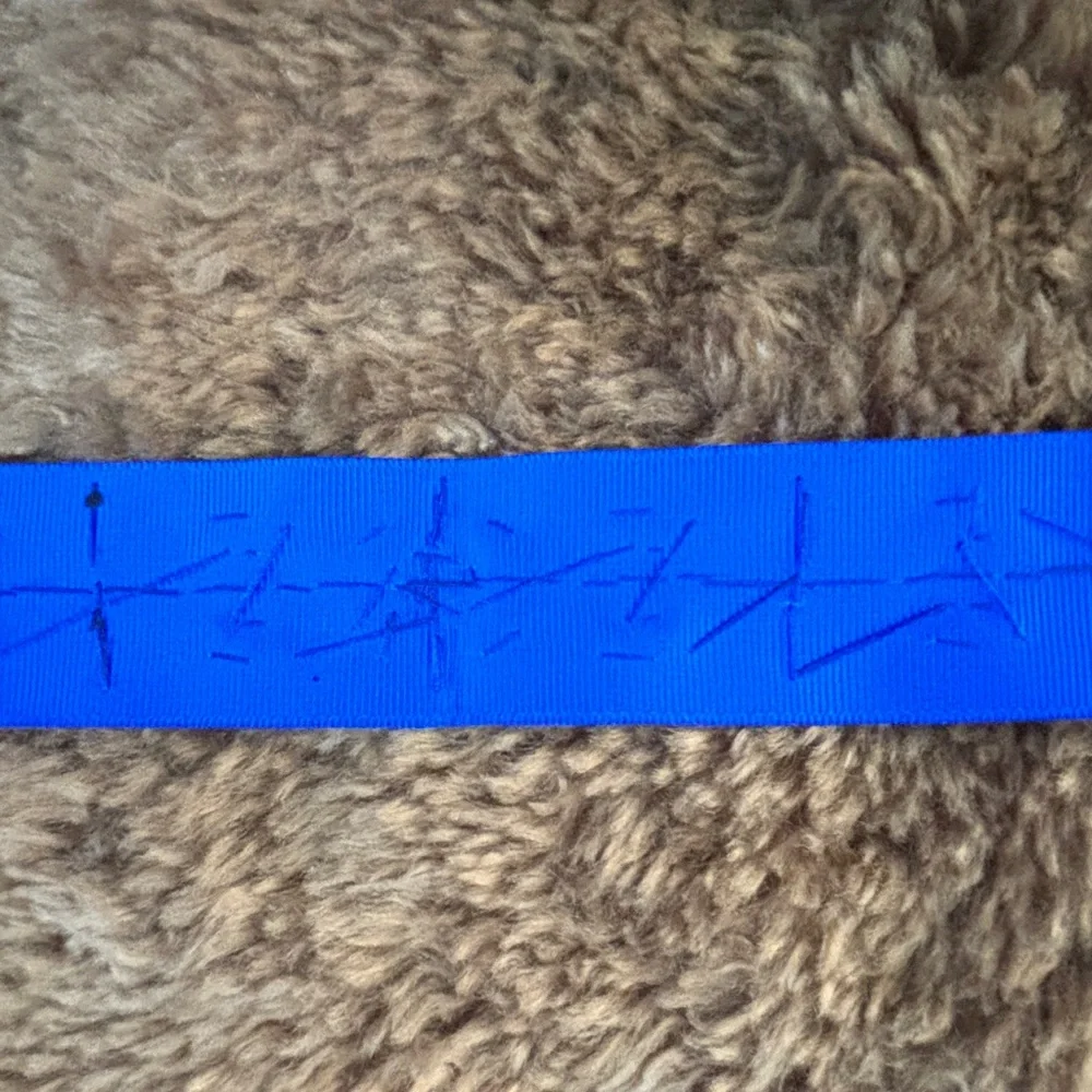 Elegant Blue Sash with Rhinestone Embellishments